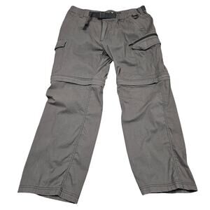 BC Clothing Convertible Cargo Pants Lx30 Gray Zip Off Hiking Outdoor Nature Gorp